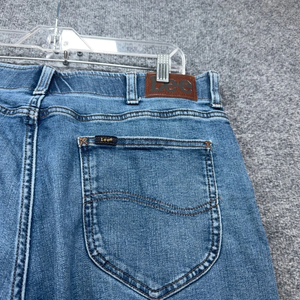 Lee Extreme Motion MVP Jeans Mens 36x34 Blue Athletic Tapered Stretch Comfort